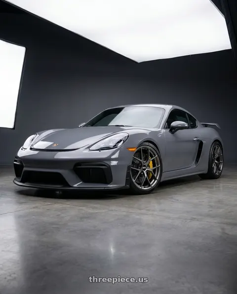 2021 Porsche 718 gt4 with BBS FI-R 5x130 20x11.5+62 Gloss Platinum wheels