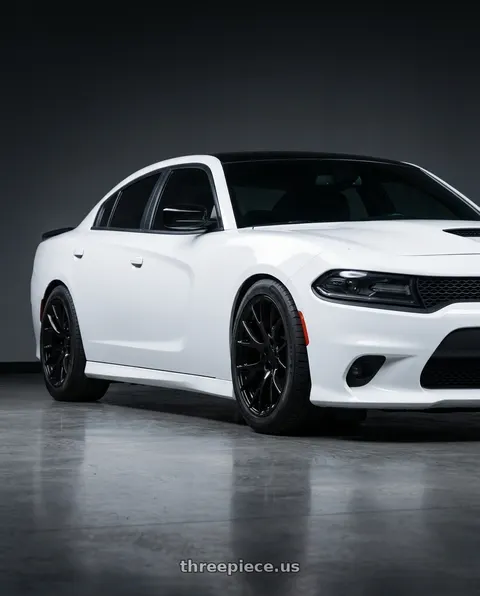 2021 Dodge Charger with Strada OE Replica Hellcat 5x115 20x9.5 +20 Gloss Black wheels