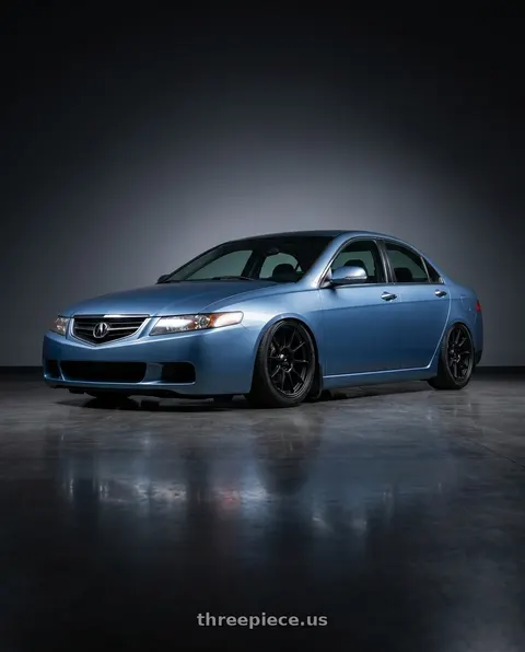 2005 Acura TSX with Konig Dekagram 5x114.3 17x9+40 Semi-Matte Black wheels