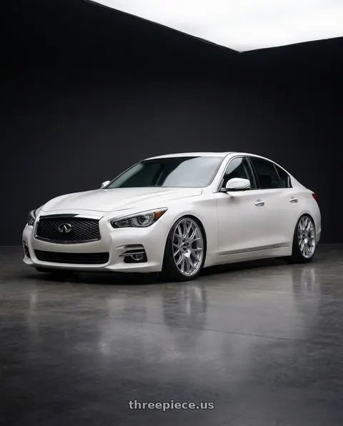 2014 INFINITI Q50 with BBS CH-R 5x120 20x10.5 +24 Brilliant Silver Polished Rim Protector wheels