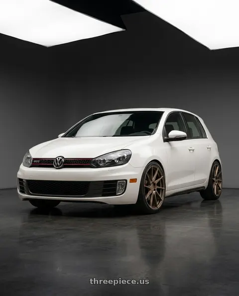 2012 Volkswagen GTI with Aodhan AH09 5x112 18x9.5 +35 Matte Bronze wheels