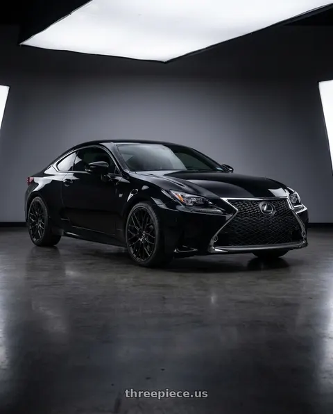 2016 Lexus RC200t F Sport with F1R FS3 5x114 18x8.5 +38 Gloss Black wheels