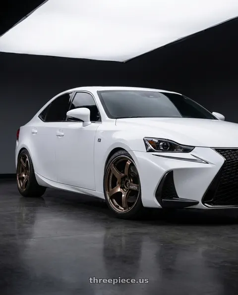 2017 Lexus IS350 F Sport with Advan Racing TC4 5x114.3 18x8.5 +38 UMBER BRONZE METALLIC & RING wheels