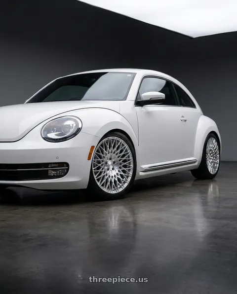 2016 Volkswagen Beetle with Avant Garde Wheels M540 5X112 18x9 +48 Silver Machined wheels