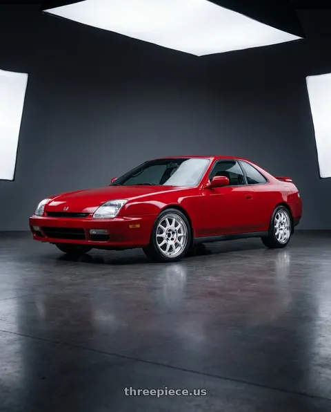 1997 Honda Prelude with Work Emotion Rs11 2p 5x114.3 17x7 0 white wheels