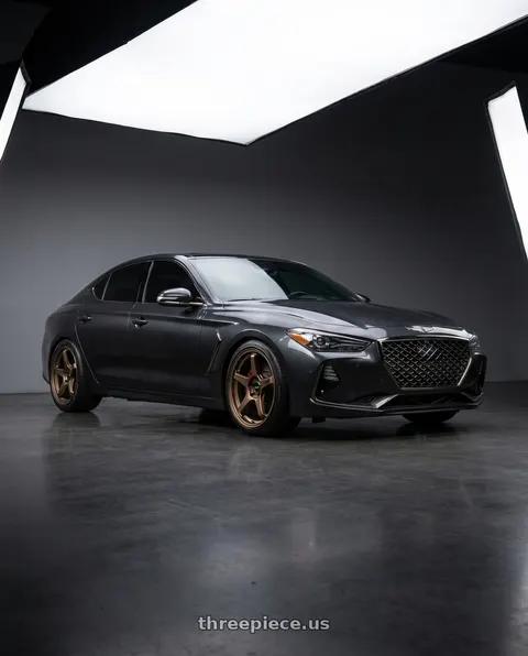 2019 Genesis G70 with Enkei TS-5 5x114.3 18x9.5+38 Bronze wheels