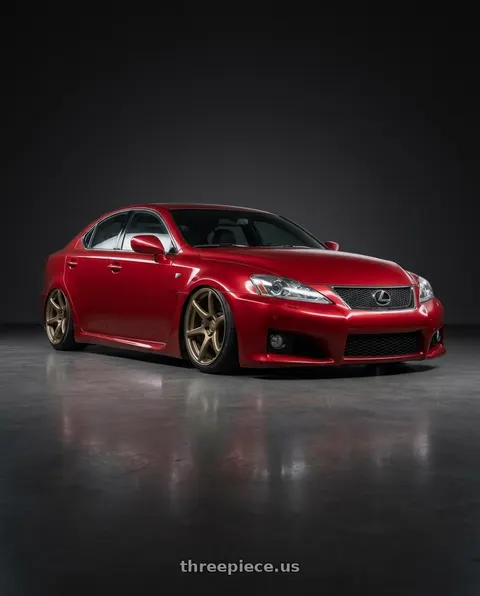 2012 Lexus IS F with Kansei K11B Tandem 5x114.3 19x10.5 12 Bronze wheels