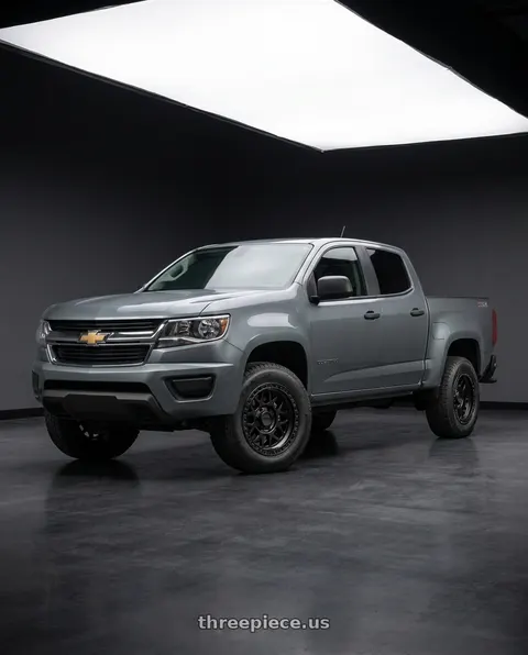 2021 Chevrolet Colorado WT with KMC KM549 GRS 6X120 17X8.5 +0 SATIN BLACK wheels