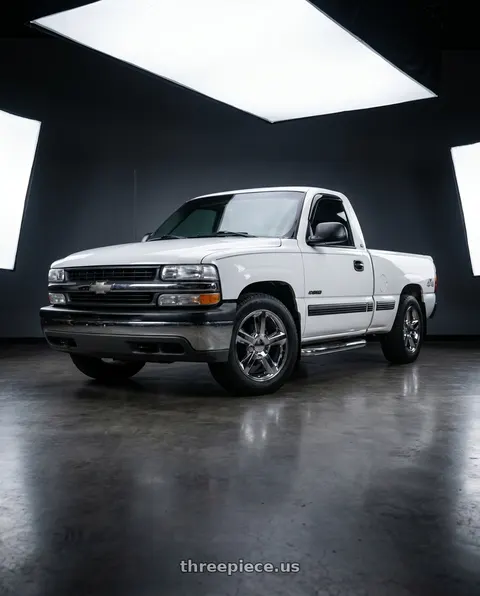 2000 chevy silverado 3 door with OE Wheels CV83 6x139.7 20x8.5+31 Chrome wheels