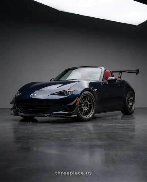 2021 Mazda MX-5 Miata with Enkei RPF1RS 5x114.3 18x9.5+12 Matte Gunmetal wheels