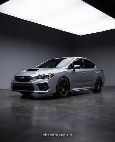 2018 Subaru WRX with Gram Lights 57DR 5x114.3 18x8.5+37 Semi Gloss Black wheels