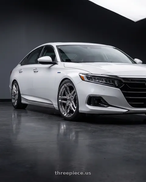 2021 Honda Accord with HERITAGE WHEEL EBISU MONOC 5x114.3 19x8.5 +35 CHROME wheels