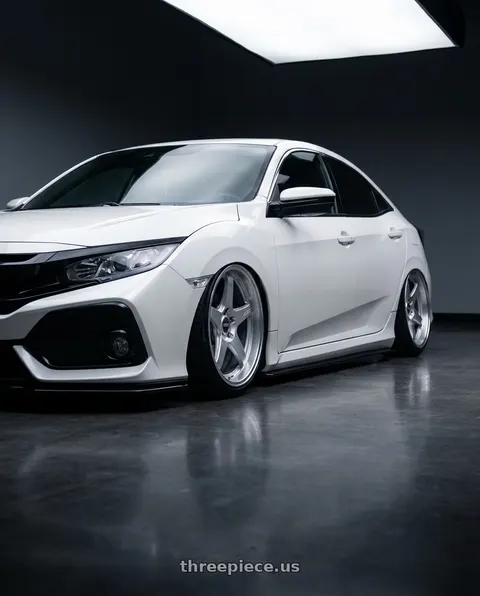 2024 Honda Civic with ESR Wheels APEX SERIES AP5 5x114.3 19x11 +22 Hyper Silver wheels