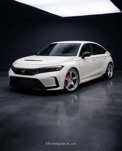 2023 Honda Civic Type R with Gram Lights 57CR 5x120 18x9.5+38 Grace Silver wheels