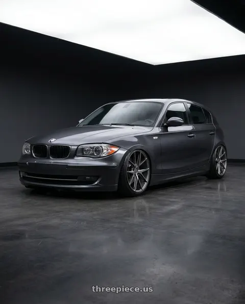 2012 BMW 1 Series E82 with Niche 1PC M116 MISANO 5X120 18X8 +40 MATTE GUN METAL wheels