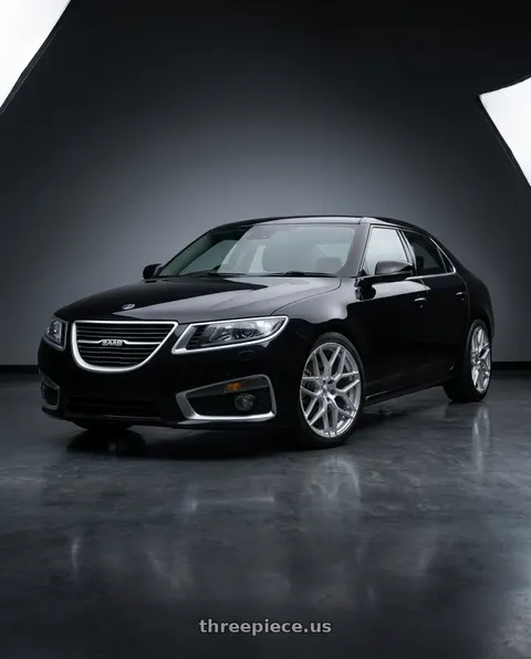 2011 Saab 9-5 Aero with 1AV ZX12 5x108 19x8.5 +40 Silver wheels