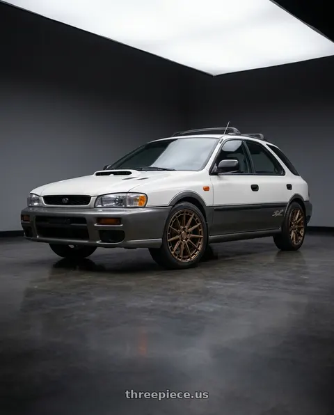1997 Subaru Impreza Outback with KATANA RACING KR11 5x100 17x7.5 +40 Matte Bronze wheels