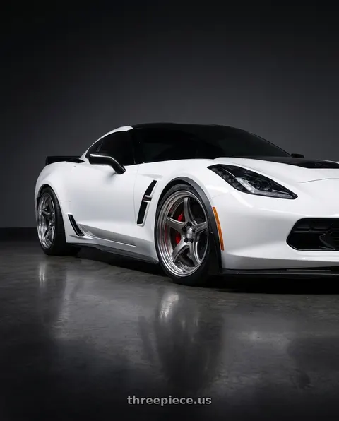 2019 Chevrolet Corvette Grand Sport with Work T5R 2P 5x120 19x10.0 +22 GT SILVER wheels