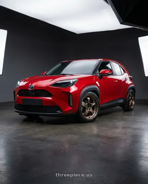 2022 Toyota Yaris Cross with Work Meister S1R 4x100 16x6+22 A Disk Ashdot Titanium wheels