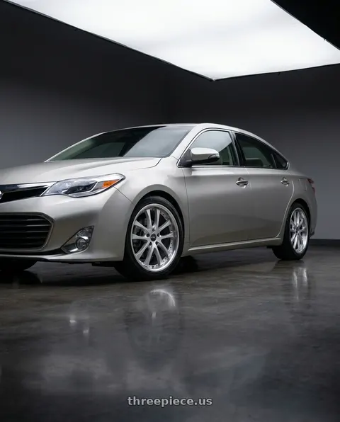 2013 Toyota Avalon with ARC AR5 5x114.3 18x8.5  +35 Silver Machine Face Lip Chrome Rivet wheels
