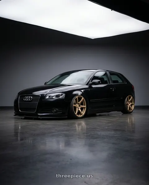 2012 Audi A3 with Kansei K11B Tandem 5X112 19x10.5 22 Bronze wheels