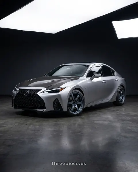2023 Lexus IS350 with Gram Lights 57DR 5x114.3 19x8.5+35 Gunblue II wheels