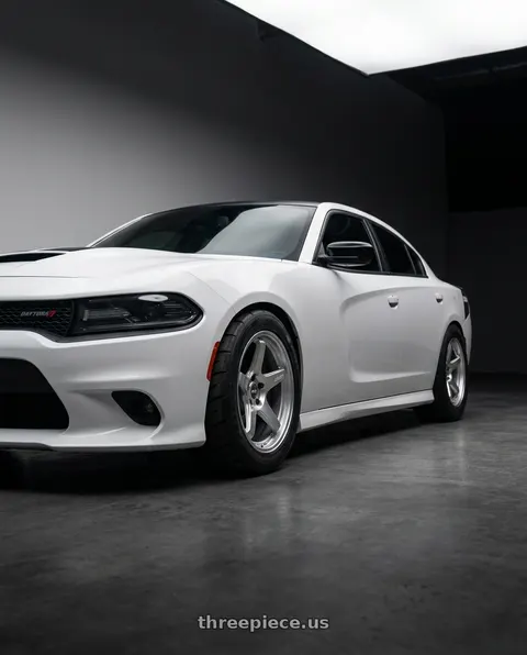2021 Dodge Charger with ESR Wheels APX5C 5x115 19x9.5 +22 Hyper Silver wheels