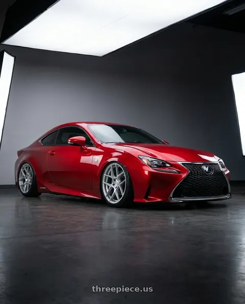 2018 Lexus RC F with Aodhan AFF2 5x114.3 19x9.5+35 Gloss Silver Machined Face wheels
