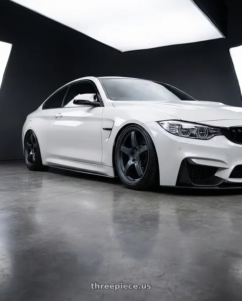 2018 BMW M4 with Gram Lights 57CR 5x120 19x8.5+35 Gunblue II wheels