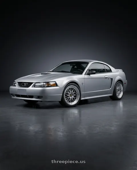 2000 Ford Mustang with BBS LM 5x114.3 17x7.5+38 Diamond Silver wheels