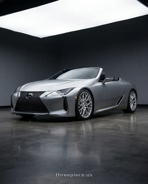 2021 Lexus LC500 with TSW SEBRING 5X120 22X9 +20 SILVER W/  MIRROR CUT FACE wheels