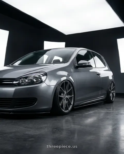 2013 Volkswagen GTI with Niche 1PC M116 MISANO 5X112 18X8 +42 MATTE GUN METAL wheels