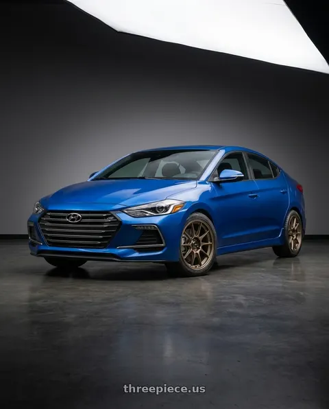 2017 Hyundai Elantra Sport with Konig Dekagram 5x114.3 18x8.5+35 Gloss Bronze wheels