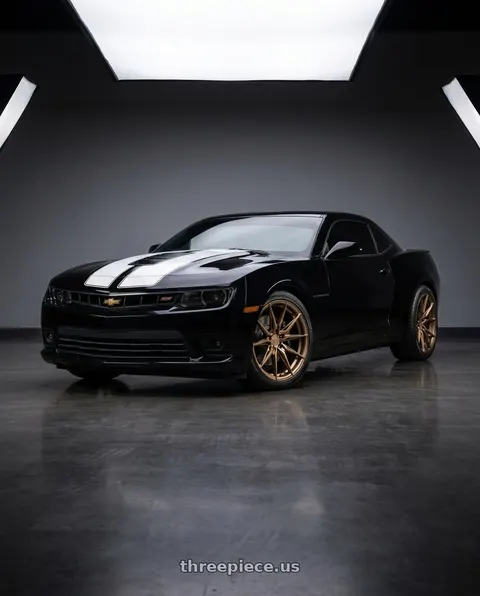 2015 Chevrolet Camaro SS with Rohana RFX13 5x120 20x11+35 Brushed Bronze wheels