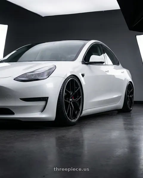 2023 Tesla Model 3 with BBS CC-R 5x114.3 19x8.5+30 Satin Black wheels