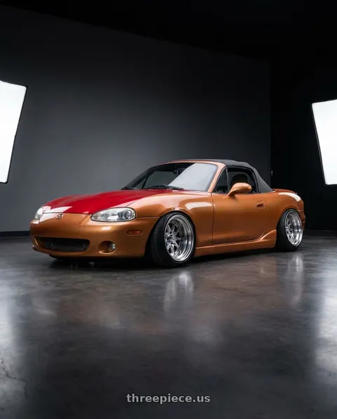2000 Mazda Miata with Speed Star Mk-I 4x100 15X8.5+-8  Polished wheels