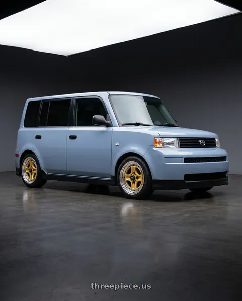 2006 Scion xB with Work Equip 40 4x100 15x7 +20 o disk Sprint Gold wheels