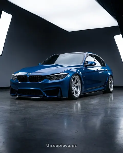 2018 BMW M3 with Volk Racing TE37 ULTRA M-SPEC 5x120 19x9.5+23 Diamond Silver wheels