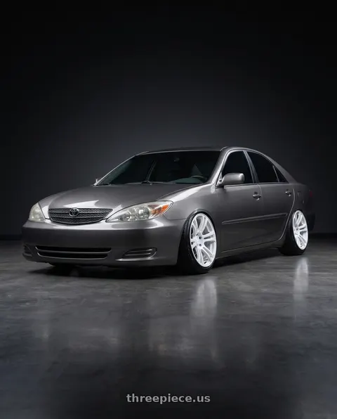 2002 Toyota Camry LE with Kansei K16W Neo 5x114.3 18x10.5 12 Gloss White wheels