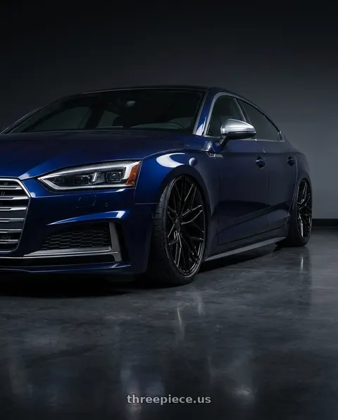 2014 Audi S5 with Avant Garde Wheels M520R 5X112 19x9.5 +40 Gloss Black wheels