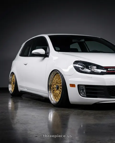 2012 Volkswagen GTI with SSR Formula MESH 5X100 18X9.5+25 HP Disk Fm Gold wheels