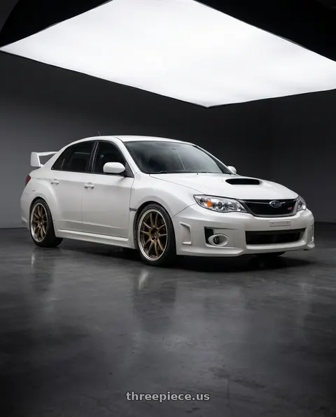 2011 Subaru Impreza with Work Cr 2P 5x114.3 19x9.0 +38 Matte Bronze wheels