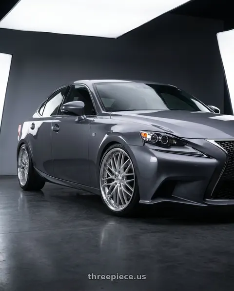 2017 Lexus IS with MRR GT1 5x114.3 19x8.5  +35 Hyper Silver Machine Lip wheels