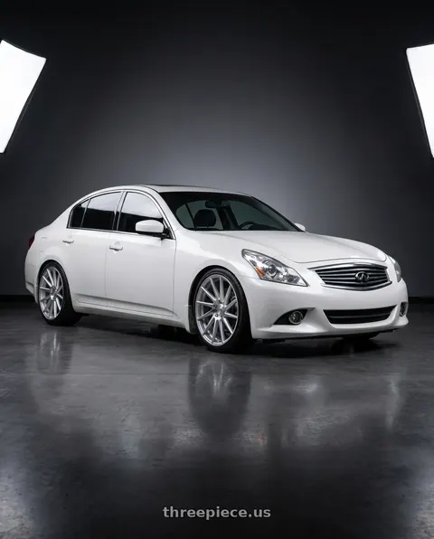 2012 INFINITI G37 with Niche 1PC M112 SURGE 5X114.3 19X8.5 +35 GLOSS SILVER MACHINED wheels