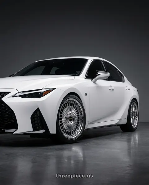 2023 Lexus IS350 F Sport with Work Emitz Chrome 5x114.3 19x8.5 +45 wheels