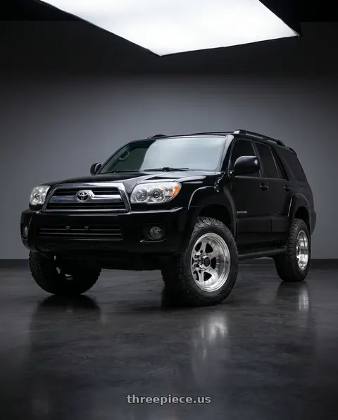 2007 Toyota 4Runner with WHITE DIAMOND W3910 6x139.7 16x10-44 BLACK / MACHINED wheels