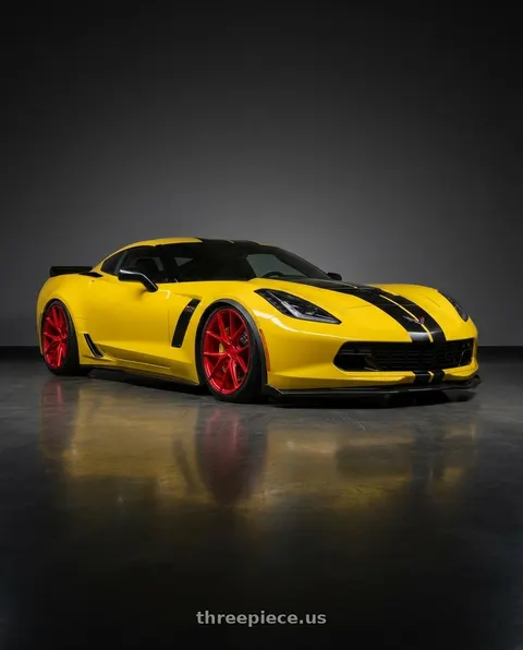 2018 Chevrolet Corvette with Niche 1PC M186 MISANO 5X120 20X10 +40 CANDY RED wheels