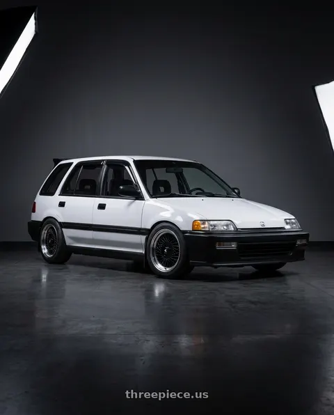 1991 Honda Civic with Enkei Enkei92 Classic Line 4x100 15x7+38 Black wheels