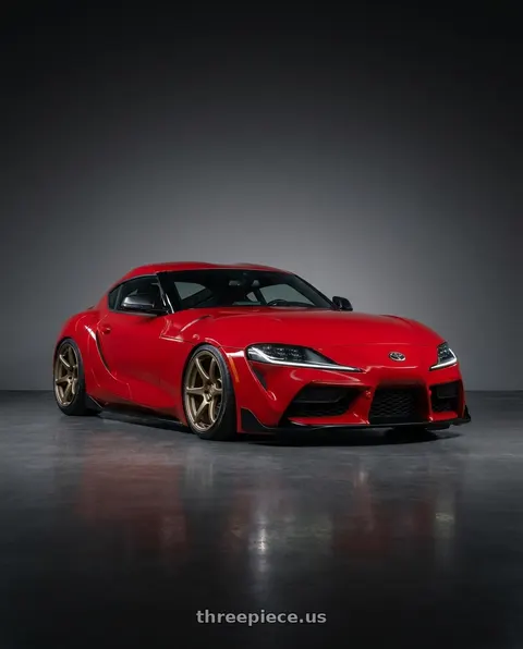 2023 Toyota GR Supra with Kansei K11B Tandem 5X112 19x10.5 22 Bronze wheels