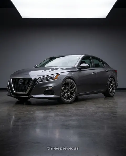 2021 Nissan Altima SV with Konig Ampliform 5x114.3 18x8.5+35 Dark Metallic Graphite wheels
